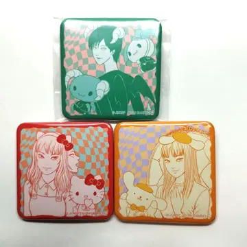 개별 판매 이토 준지 x 산리오 트레이딩 스퀘어 캔뱃지 3개 세트 토미에