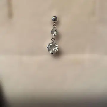 14k WG 한쪽 귀걸이