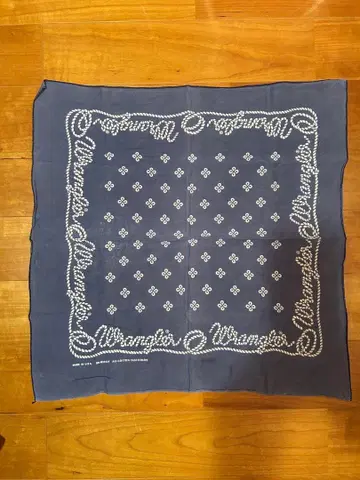 70s Wrangler 반다나 Blue Bell기 로프 로고 USA제