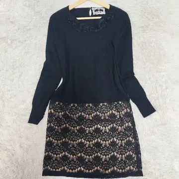 alba 임포트 로사 캐시미어 실크 니트 도킹 원피스 40