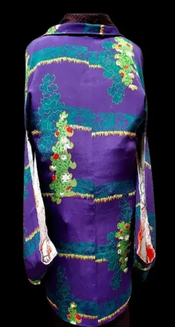 롱 하오리 앤티크 ~진한 보라색의 롱 소매~