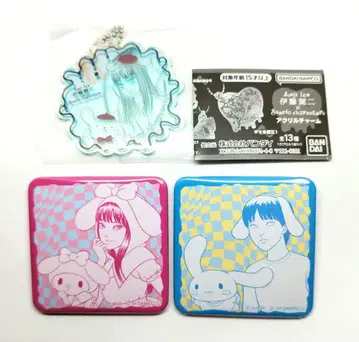이토 준지 x 산리오 스퀘어 캔뱃지 아크릴 참 3개 세트 토미에