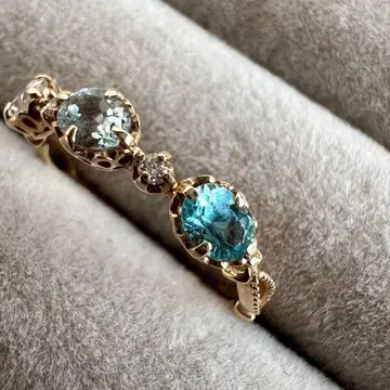 아쿠아 마린 10K 반지