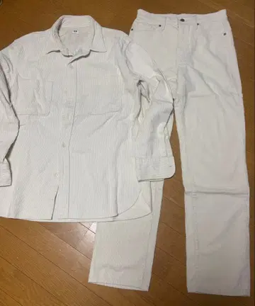 유니클로 코듀로이 셔츠 팬츠 셋업