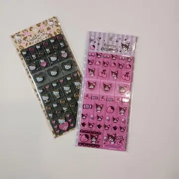 산리오 타일 씰 쿠로미 헬로키티 레오파드 무늬 세트