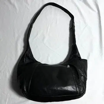 Vintage big circle leather shoulder bag