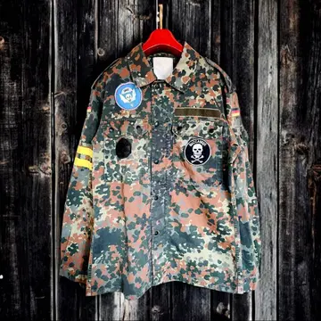 독일군 플렉터 카모플라쥬 필드 자켓 개조 페인트 & 와펜 커스텀