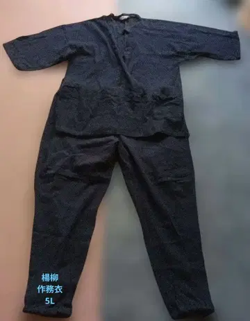 양류 사쿠 잠옷 홈웨어 남성 남성용 빅 사이즈 5L 네이비 컬러