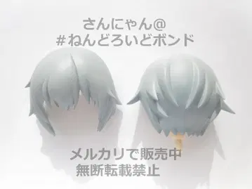 [ 부품/머리카락 머리 ] 넨도로이드돌 늑대군: 아쉬 헤드 은발 그레이