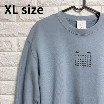 247 니시나 '99년 력 맨투맨 트레이닝복 XL 자수 탁한 블루