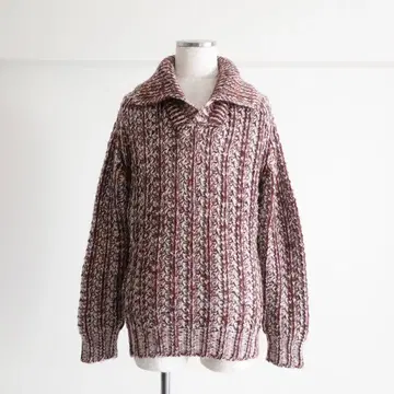 1990s TOOTAL England 로우게이지 울 스키퍼 니트