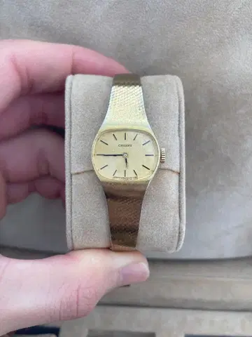 ORIENT 수동 와인딩 아날로그 시계 골드