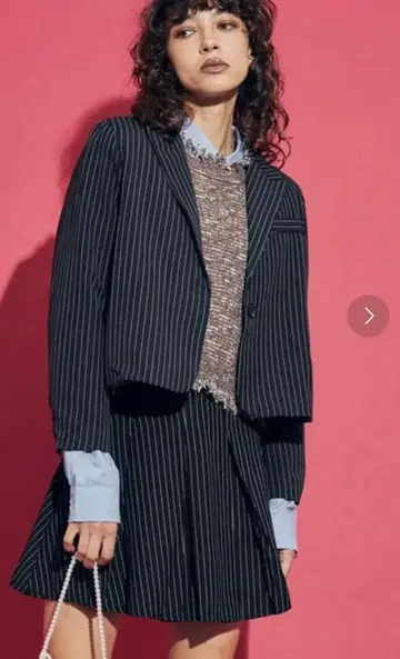 uyu. 셋업 스트라이프 블랙