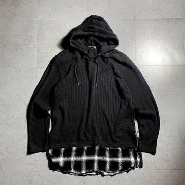 00s Semantic Design Layered Hoodie Black