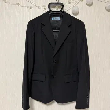 아오야마 양복 무지 블랙 워셔블 수트 스커트 세트