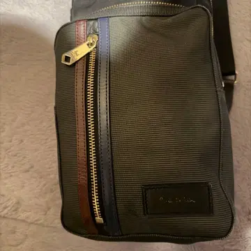 [ 극희소 단종 ] 폴스미스 바디백 브라이트 스트라이프 웨빙 블랙