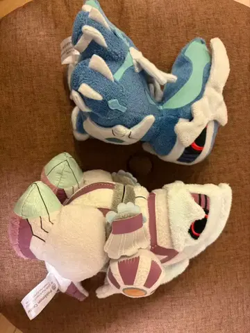 포켓몬 센터 [디아루가 펄기아] 봉제 인형 2체 세트