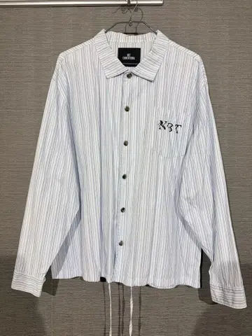 NOT CONVENTIONAL 스트라이프 긴팔 셔츠 블루