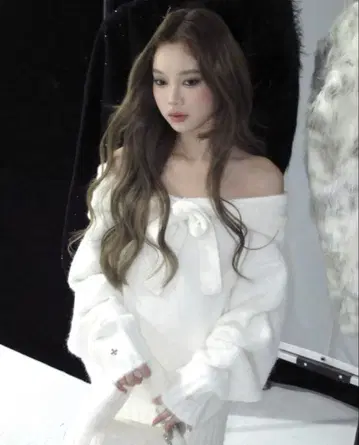 andwang 리본 오프숄더 셋업