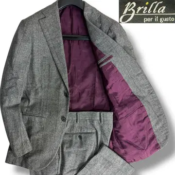 J7066 새상품급 브리라펠 일구스토 링자켓 제작 윈도페인 패턴 수트