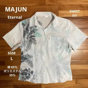 카리유시 의류 여성용 MAJUN Eternal 마준 올 패턴 꽃무늬 L