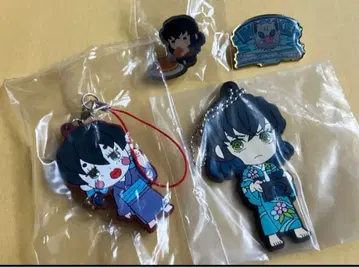 귀멸의 칼날 하시비라 이노스케 러버 스트랩 귀멸제 핀즈 유라후와 핀 배지