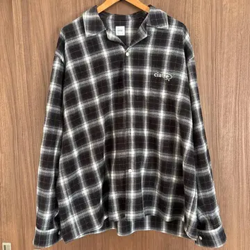 ciatre 체크 무늬 플란넬 셔츠 긴팔 블랙/화이트