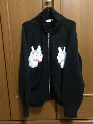 FREA'S STORE 빅 실루엣 집업 코위찬 니트 S