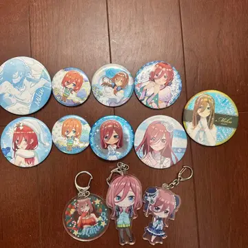 5등분의 신부 나카노 미쿠 캔 배지 & 아크릴 키링
