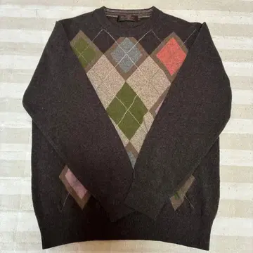 Peater Field 100% 캐시미어 아가일 스웨터 M