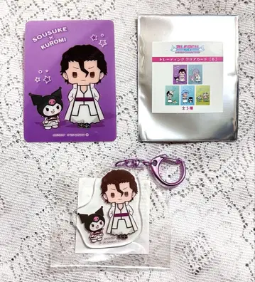 BLEACH 산리오 클리어 카드 아크릴 키링 쿠로미 아이젠 소스케
