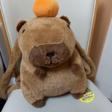 [새상품] 업고 있어! 카피바라짱 봉제인형 백팩 귤