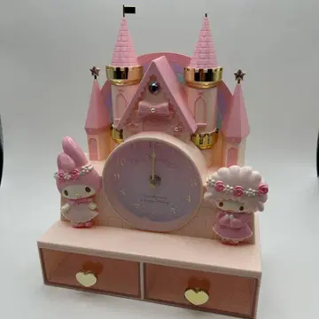 [ 레어 ] 마이멜로디 성 모양 가슴 포함 탁상 시계 산리오