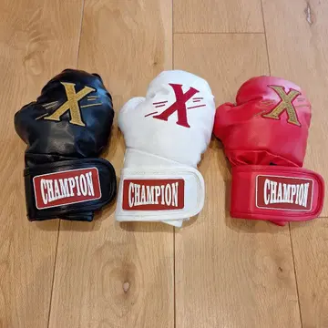 CHAMPION 복싱 그로브형 유틸리티 커버 세트 블랙 화이트 빨간색