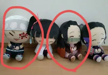 귀멸의 칼날 메챠데카 포풋토 봉제 인형 네즈코 우즈이 텐겐 세트