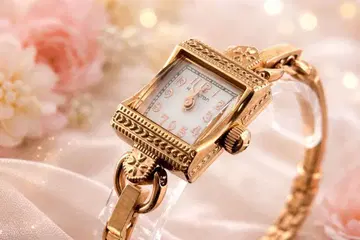 해밀턴 HAMILTON 여성용 핑크 골드계 배터리 교환 완료 작동품