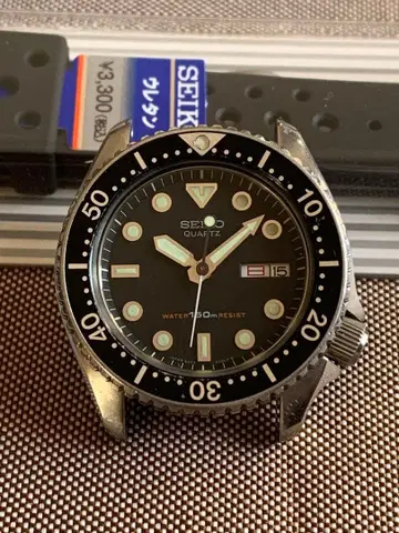 세이코 손목시계 다이버 쿼츠 6458-6000 작동품