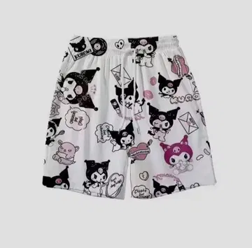고양이 캐릭터 프린트 숏팬츠
