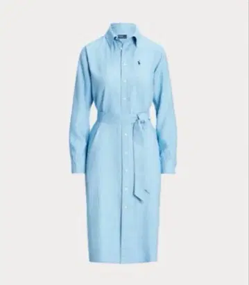 폴로 랄프로렌 벨티드 린넨 셔츠 드레스
