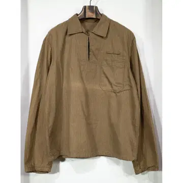 체코군 풀오버 워크 셔츠 헤링본 브라운 L 사이즈 밀리터리 유로