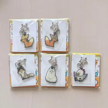 [ 새상품 미사용 ] 하이큐 애니멀 아크릴 캔디 참 5세트