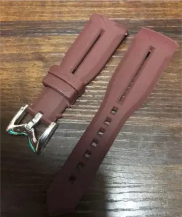 가가밀라노 48mm 고무 벨트 브라운 크로노그래프 스프링 핀 포함