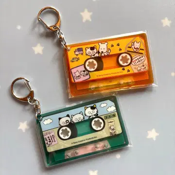 타마 & 프렌즈 xFOUND GOOD 카세트 테이프형 아크릴 키링