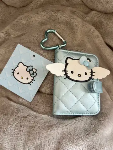 헬로키티 미니어처 퀼트 수첩형 더블 거울 블루