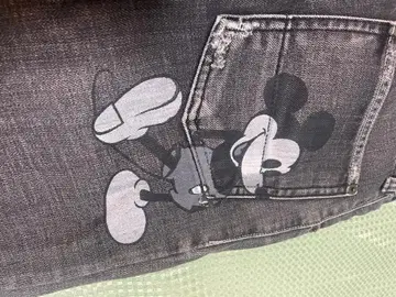 미키마우스 블랙 데님 팬츠 Buffalo Bobs 디즈니 콜라보