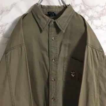 [ 캐릭터 자수 ] 루니툰 태즈매니안 데빌 코튼 셔츠 브라운 L