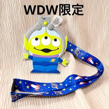 [WDW 한정판 미사용 새상품] 에이리언 스트랩 우주 패턴 티켓 홀더