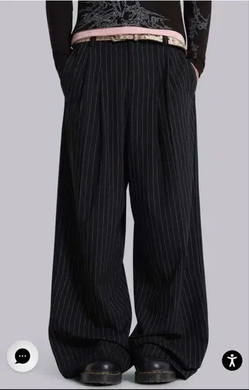 Jaded London 배기 스트라이프 슬랙스