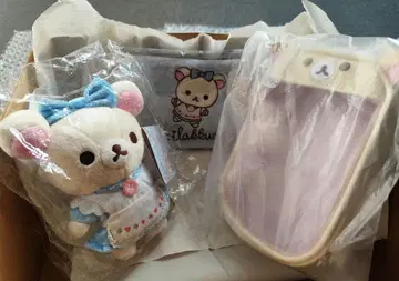 코리락쿠마 매달리는 봉제 인형 파우치 세트