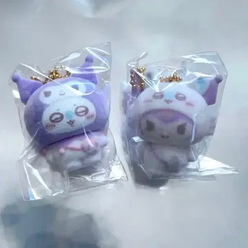 치이카와 x 산리오 시크릿 플로키 마스코트 참 쿠로미 & 모몽가